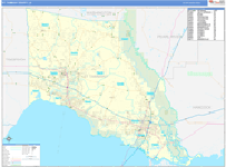 St. Tammany County Wall Map Basic Style